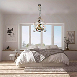 Люстра в виде клетки с цветами Flower Cell варинант исполнения - 4 | Loft Concept в Саратове