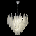 Люстра с подвесками из рифленного стекла в форме капель Textured Glass Chandelier варинант исполнения - 13 | Loft Concept в Саратове