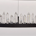 Люстра с двумя кольцами черного цвета с хрустальными элементами QUARTZ CRYSTAL варинант исполнения - 6 | Loft Concept в Саратове