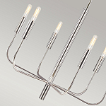 Люстра с 6-ю лампами на тонких изогнутых рожках в современном стиле Feiss варинант исполнения - 11 | Loft Concept в Саратове