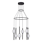 Люстра светодиодная с 6-ю сферическими стеклянными плафонами Splatter варинант исполнения - 3 | Loft Concept в Саратове