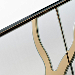 Консоль с ящиками зеркальная с золотым декором Gold Painted Mirror Console варинант исполнения - 3 | Loft Concept в Саратове