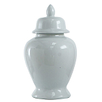 Ваза белая с крышкой однотонная Chinoiserie Ceramics варинант исполнения - 1 | Loft Concept в Саратове