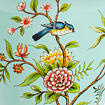 Настольная лампа голубая с изображением птиц Slip Away варинант исполнения - 6 | Loft Concept в Саратове