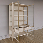 Витрина Primo со стеклянными фасадами и буфетом шпон Светлый дуб варинант исполнения - 4 | Loft Concept в Саратове