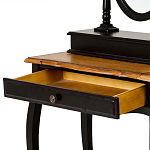 Трельяж черный из массива березы с зеркалом и ящиком Vintage варинант исполнения - 2 | Loft Concept в Саратове