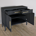 Буфет Primo с двумя ящиками и двумя фасадами Черный дуб варинант исполнения - 4 | Loft Concept в Саратове