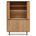 Буфет высокий из дерева манго и металла с открытыми полками и 2-мя дверцами Toinette варинант исполнения - 3 | Loft Concept в Саратове