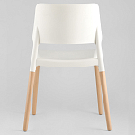 Пластиковый стул на ножках из массива бука Ferret White варинант исполнения - 6 | Loft Concept в Саратове