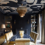 Обои ручная роспись в стиле Арт-деко Symphony Original colourway on Flint silk dupion варинант исполнения - 2 | Loft Concept в Саратове