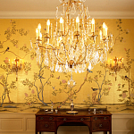 Обои ручная роспись Badminton Deep Rich Gold gilded paper варинант исполнения - 4 | Loft Concept в Саратове