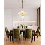 Люстра с декором из мрамора и хрусталя Dione Marble Crystal Chandelier варинант исполнения - 2 | Loft Concept в Саратове