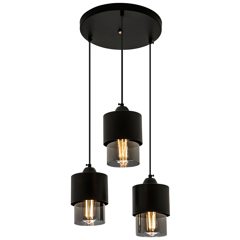 Каскадный светильник с 3-мя плафонами из дымчатого стекла Volta Flos Cascade Hanging Lamp Стекло Смок Черный Каскадный светильник с 3-мя плафонами из дымчатого стекла Volta Flos Cascade Hanging Lamp Стекло Смок Черный в Саратове | Loft Concept