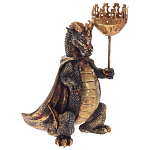 Подсвечник в виде дракона Dragon candlestick Green Gold Brown L or R варинант исполнения - 8 | Loft Concept в Саратове