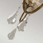 Бра с овальным зеркальным основанием с лампой в виде свечи и хрустальными подвесками Feiss варинант исполнения - 4 | Loft Concept в Саратове