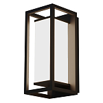 Уличный настенный светильник прямоугольный с чёрной рамкой Высота 35 см Geometric Glow варинант исполнения - 1 | Loft Concept в Саратове