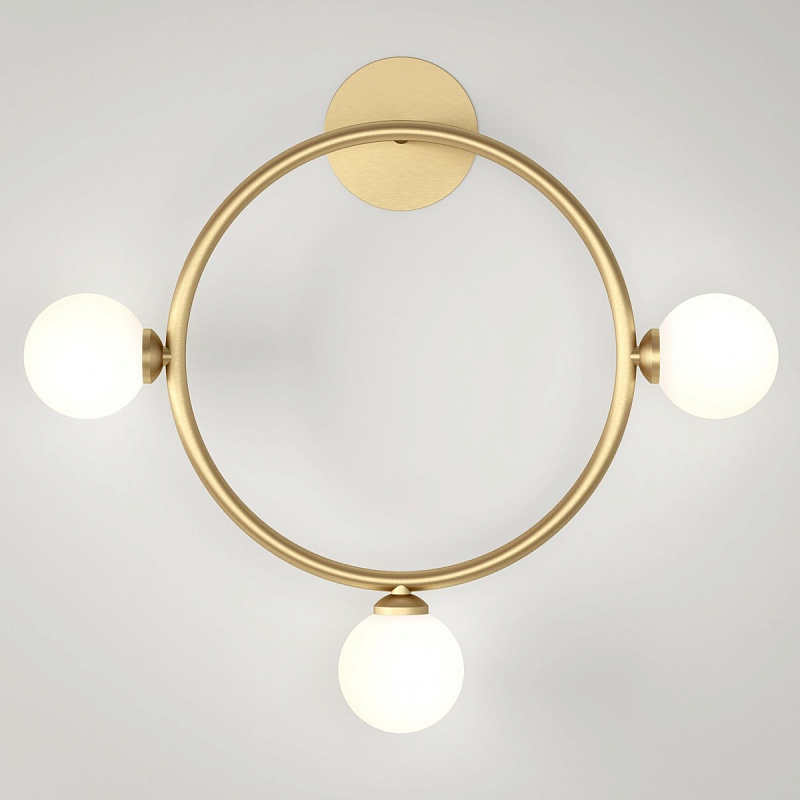 Бра Areti Circle Wall Золотой Белый Бра Areti Circle Wall Золотой Белый в Саратове | Loft Concept
