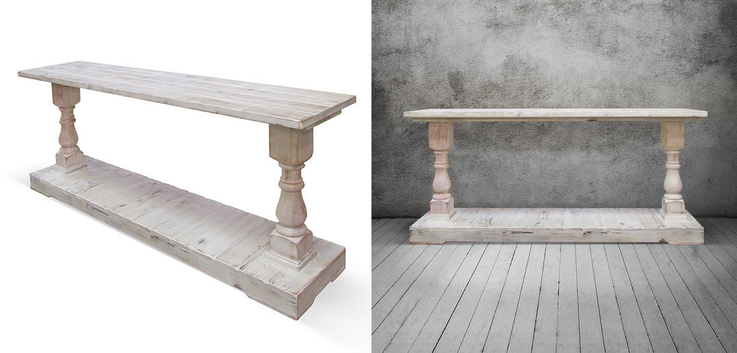 Консоль Oxford Washed Antique White Console Консоль Oxford Washed Antique White Console - Loft-Concept в Саратове