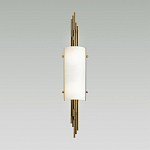 Бра с цилиндрическим белым плафоном на бронзовом основании с вертикальным декором из металлических трубок Sohne варинант исполнения - 2 | Loft Concept в Саратове