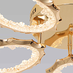 Потолочная люстра с 5-ю светодиодными лампами с золотистым каркасом Ring of Fire варинант исполнения - 3 | Loft Concept в Саратове