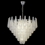 Люстра с подвесками из рифленного стекла в форме капель Textured Glass Chandelier варинант исполнения - 5 | Loft Concept в Саратове