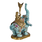 Подсвечник в виде слона из фарфора с бронзовыми элементами Elephant in the Garden of Eden варинант исполнения - 3 | Loft Concept в Саратове