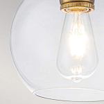 Подвесной светильник латунного цвета с прозрачным стеклянным плафоном Feiss варинант исполнения - 8 | Loft Concept в Саратове