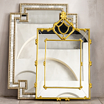 Зеркало прямоугольное Golden Classic Ornament Mirror варинант исполнения - 5 | Loft Concept в Саратове