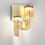 Бра волнистой формы из фактурного стекла Wave варинант исполнения - 6 | Loft Concept в Саратове