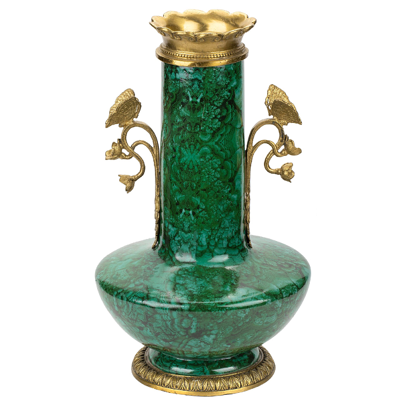 Фарфоровая ваза с малахитовым узором MALACHITE Зеленый Бронза Фарфоровая ваза с малахитовым узором MALACHITE Зеленый Бронза в Саратове | Loft Concept