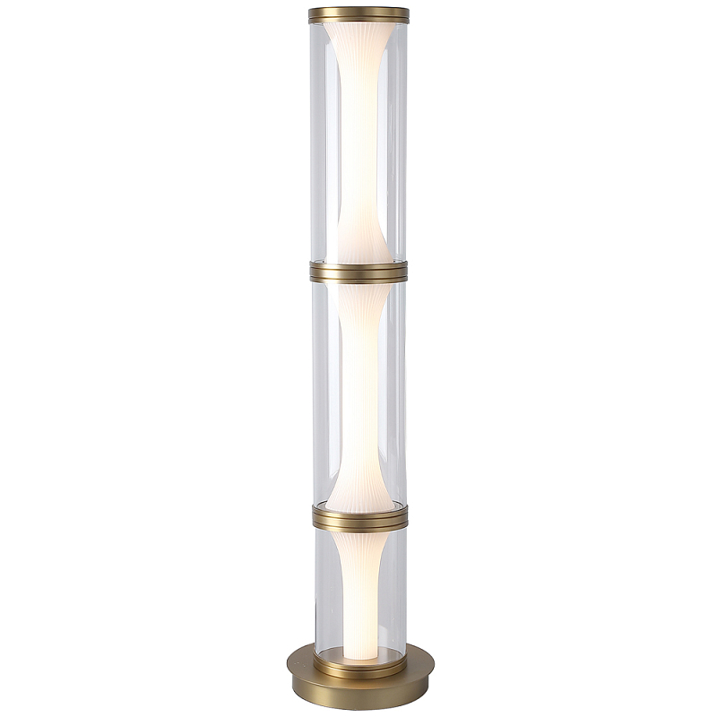 Стеклянный торшер Trina Flask Floor Lamp Прозрачное Стекло Латунь Белый Стеклянный торшер Trina Flask Floor Lamp Прозрачное Стекло Латунь Белый в Саратове | Loft Concept