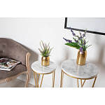 Столик дизайнерский Beige marble варинант исполнения - 3 | Loft Concept в Саратове