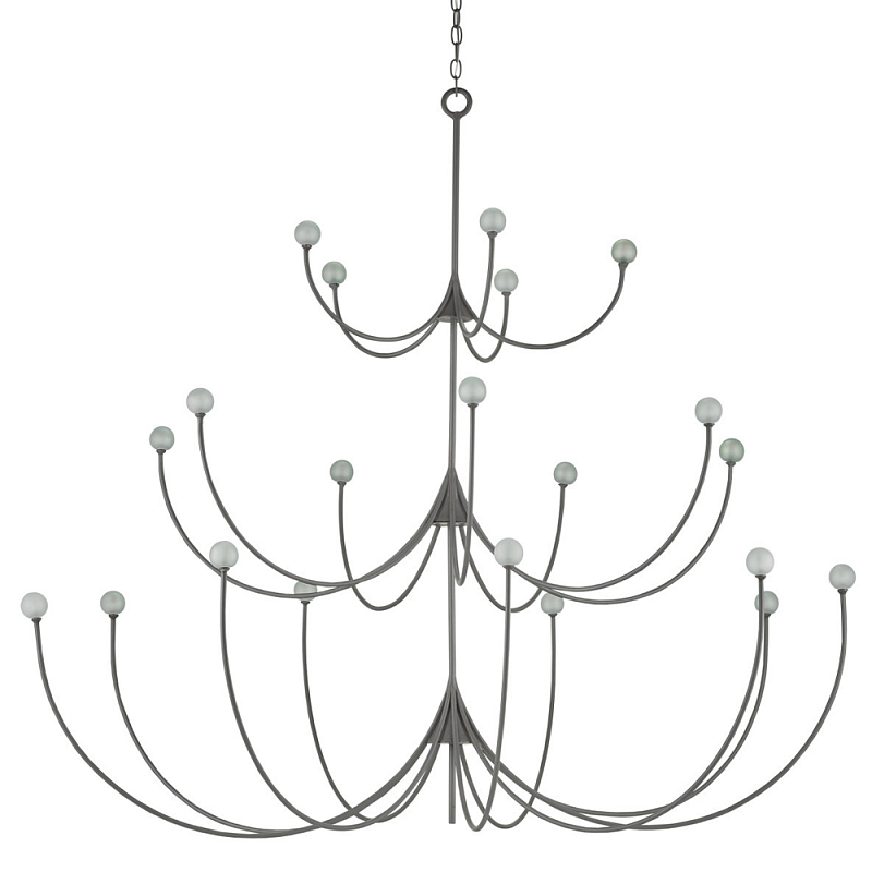 Люстра многоярусная светодиодная Traditional Clean Lines Серый Люстра многоярусная светодиодная Traditional Clean Lines Серый в Саратове | Loft Concept