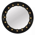 Зеркало черное с круглыми золотыми декоративными элементами Prince of the Church варинант исполнения - 1 | Loft Concept в Саратове