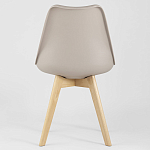 Стул с основой из пластика и мягким сиденьем Arvika Beige варинант исполнения - 4 | Loft Concept в Саратове