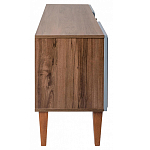 ТВ-тумба серая из массива бука с 2-мя дверками и ящиком Wenge Light варинант исполнения - 3 | Loft Concept в Саратове