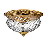 Потолочный светильник цвета латунь с прозрачным рифленым плафоном в форме чаши Hinkley варинант исполнения - 1 | Loft Concept в Саратове