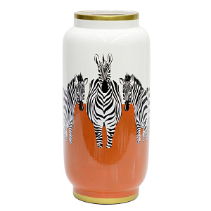 Ваза Zebra Vase white and orange