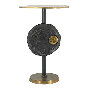 Столик приставной с абстрактным основанием и акцентом в виде золотистого диска Heavenly Space