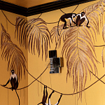 Обои с вышивкой ручной работы Étienne Original colourway on wool sateen варинант исполнения - 6 | Loft Concept в Саратове