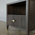 Прикроватная тумбочка с полкой Elsa Dreams Walnut  варинант исполнения - 3 | Loft Concept в Саратове