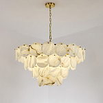 Люстра подвесная четырехъярусная с подвесками в форме дисков Cryptocrystalline Stone варинант исполнения - 7 | Loft Concept в Саратове