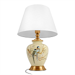 Настольная лампа бежевая с изображением птиц Slip Away варинант исполнения - 3 | Loft Concept в Саратове