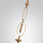 Подвесной светильник со стеклянным плафоном и декоративной вставкой из текстурного камня Tectona  варинант исполнения - 6 | Loft Concept в Саратове