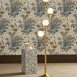 Торшер с золотым каркасом в виде стебля с листьями Inspired by Nature варинант исполнения - 4 | Loft Concept в Саратове