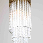 Подвесной светильник с прозрачными стеклянными подвесками и металлическим основанием Nembus варинант исполнения - 3 | Loft Concept в Саратове