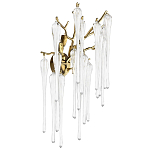 Бра с бронзовыми акцентами и прозрачными стеклянными каплями Droplet Bra варинант исполнения - 1 | Loft Concept в Саратове