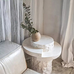 Дизайнерский журнальный стол цилиндрической формы фактурный Mylepen варинант исполнения - 3 | Loft Concept в Саратове