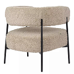 Кресло полукруглое мягкое с буклированной обивкой Armchair with Boucle Upholstery варинант исполнения - 1 | Loft Concept в Саратове