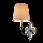 Бра с белым текстильным абажуром и фигурным основанием с зеркальной вставкой Vitorino варинант исполнения - 21 | Loft Concept в Саратове